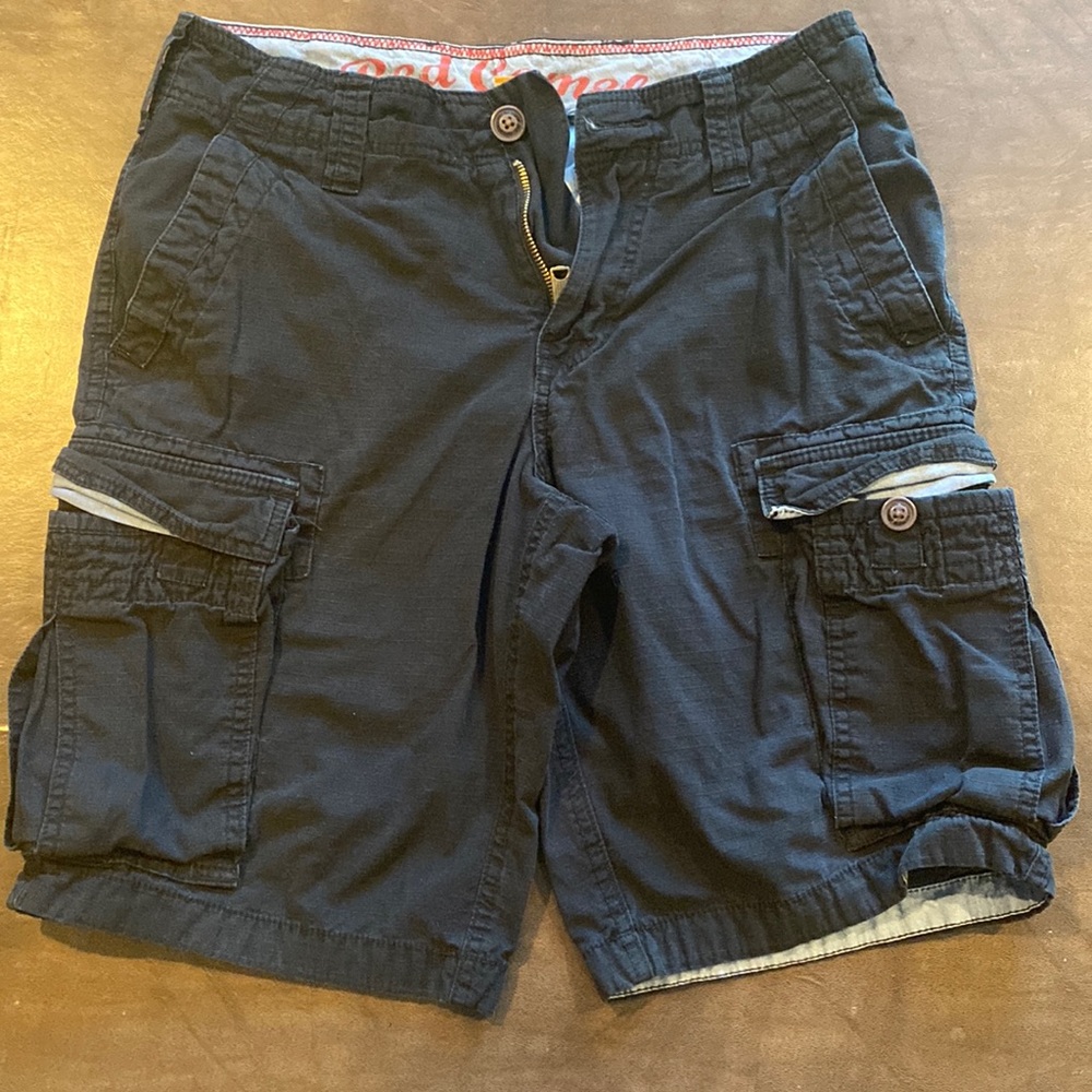 Red Camel Black Cargo Shorts